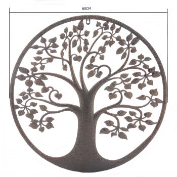 Laser  Cut Round Tree Of Life Wall Art 60cm