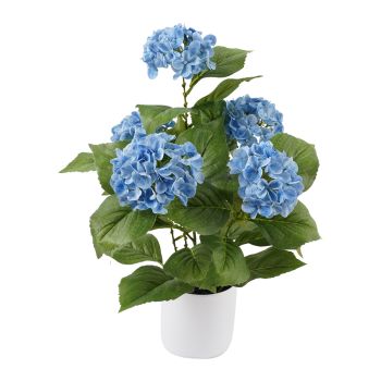 Potted Artificial Blue Hydrangea 50cm