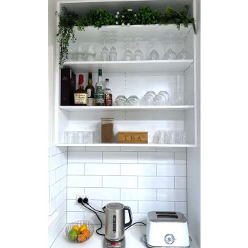 Small Potted Artificial Flowering Boxwood Plant UV Resistant 20cm