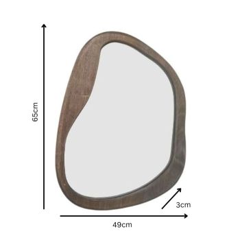 Mid-Century Asymmetric Wall Mirror 49x65cm