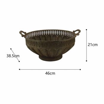 Large Baroque Bowl w Handles 46cm