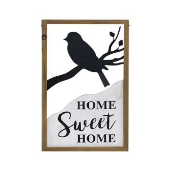 Home Sweet Home w Bird Framed Wall Art 48cm