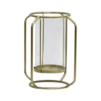 Floating Gold Pillar Candle holder 24cm