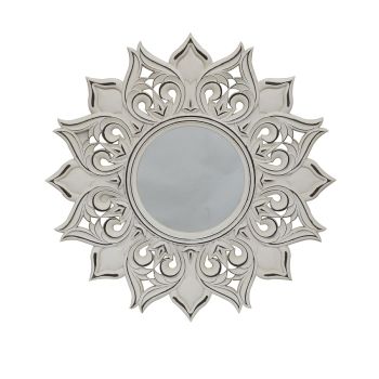 Large Moulded Fleur Wall Mirror 80cm