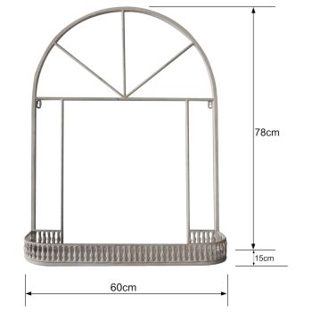 Martinique Arch Wall Plant Holder / Shelf 78cm