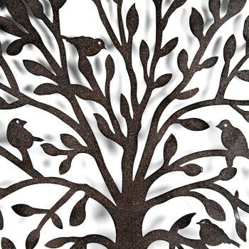 Laser Cut Round Tree Of Life w Birds Wall Art 60cm