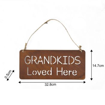 Grandkids Loved Here Wall Hanging 32cm