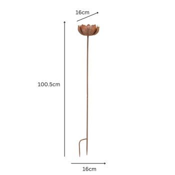 Outdoor Garden Stake Flower Candleholder 85cm