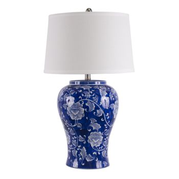 Trellis Ceramic Table Lamp w Shade 68cm