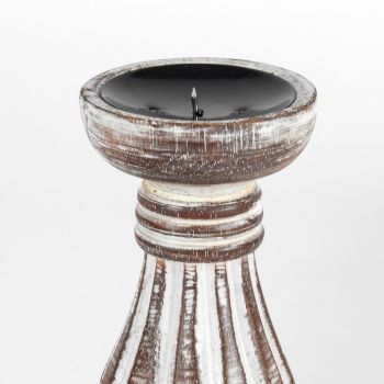 Hand-Carved Classic Candle Holder 8x20cm