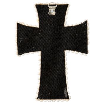 Handcrafted Shell & Broad Weave Wall Hanging Cross 32x23cm
