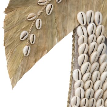 Handcrafted Shell & Weave Wall Hanging Palm Tree 30x30cm