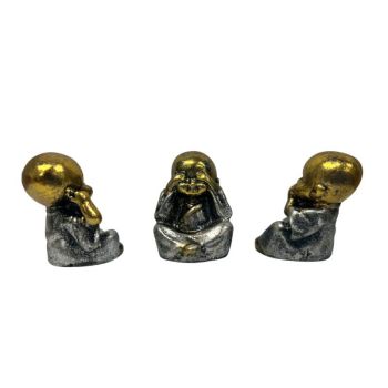 Set 3 Asst See Hear Speak No Evil Monks 5cm