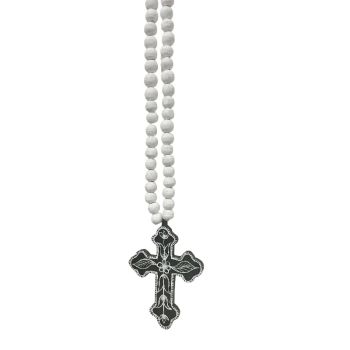 Handcrafted Cross With Beaded Necklace 65cm