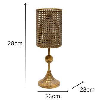 Lustre Tall Stemmed Pillar Candleholder 45cm