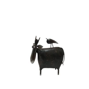 Natures Art Cow W Bird 29cm