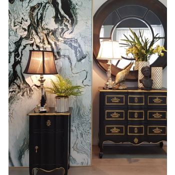 Dynasty 1 Drawer / 1 Door Bedside Table 65cm