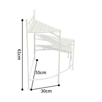 Riviera 3 Tier Fold Out Shelf Stand 36cm