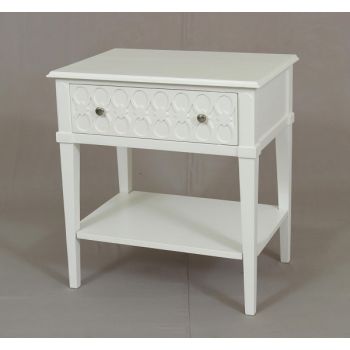 Kioloa Bedside Table w 1 Drawer 70cm