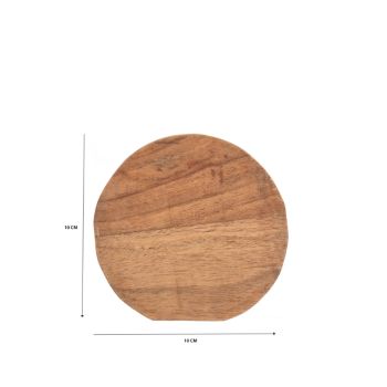 Handcrafted Natural 4pc Coaster Set w Tie 10cm