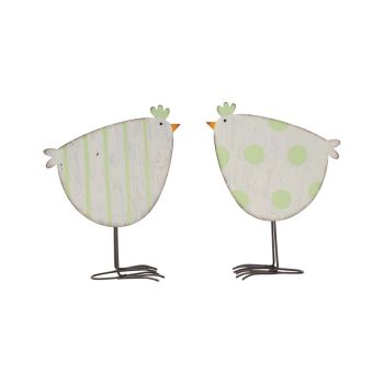 Set 2 Asst Trendy Metal Chooks 17cm