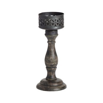 Ornate Baroque Pillar Candle holder 26cm