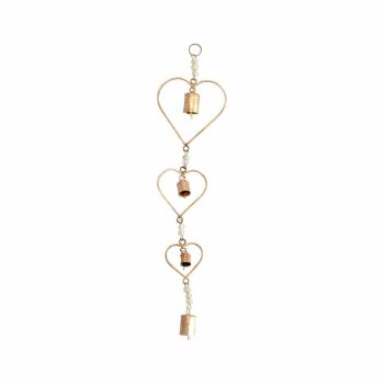 Hanging Chime w Hearts 56cm