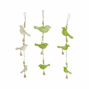 Set 3 Asst String of Hanging Birds 65cm