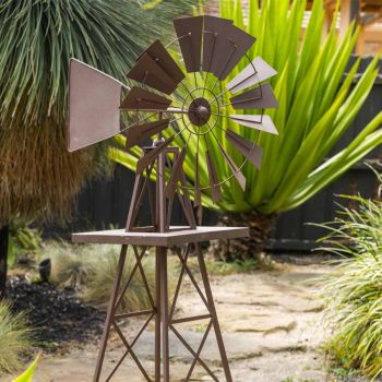 Large Rust Windmill 118cm
