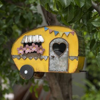 Colourful Caravan Hanging Birdhouse 30cm
