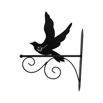 Bird Silhouette Wall Hook Bracket 33cm