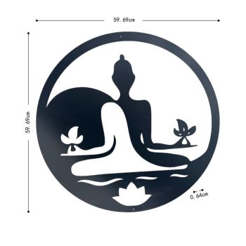 Laser Cut Yin & Yang Buddha Wall Art 60cm