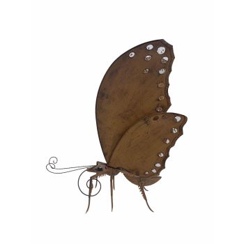 Large Rust Metal Butterfly 70cm