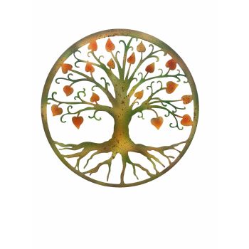 Laser Cut Round Tree Of Life w Roots Wall Art 60cm