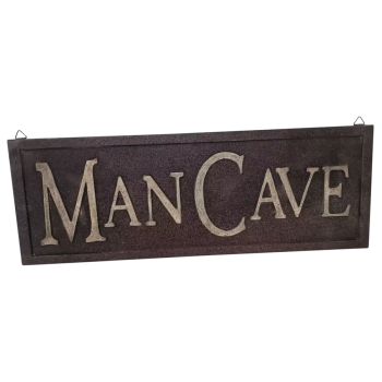 Rust 'Man Cave' Wall Sign 60x22cm