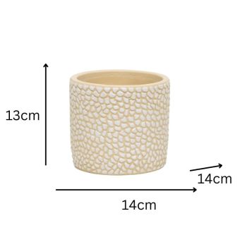 Set 3 Moulded Abstract Planters w Hole + Plug 14cm