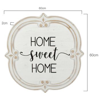 French Provincial 'Home Sweet Home' Carved Wall Art 60cm