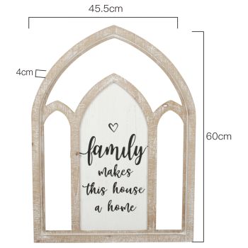 Arch 'Family Makes Home' Wall Art 46x60cm