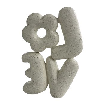 Love w Flower Decorative Ornament 21cm