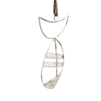 Hanging Fish Wall Decor W Rope 38cm