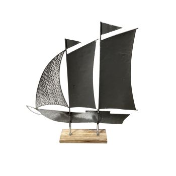 Distressed Finish Sail Boat Ornament 56cm