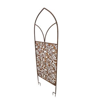 Rust Screen / Wall Art W Arch + Removable Stakes 162cm