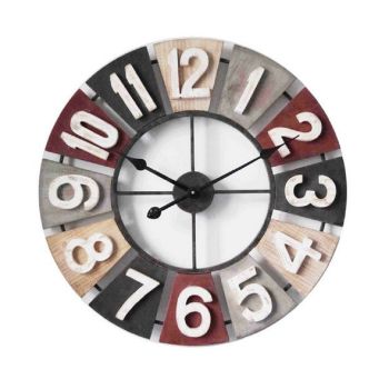 Retro Number Metal & Wall Clock 60cm