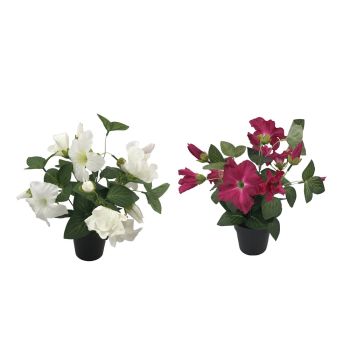 Set 2 Artificial Flower in Pot Assort 30cm