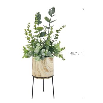 Artificial Plant in Ceramic Pot w Stand 45cm