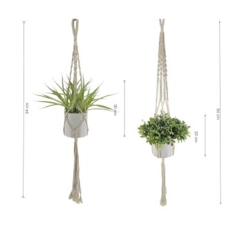 Set 2 Artificial Hanging Plant Assort 94cm