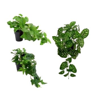 Set 3 Artificial Peacock in Pot Assort 38cm