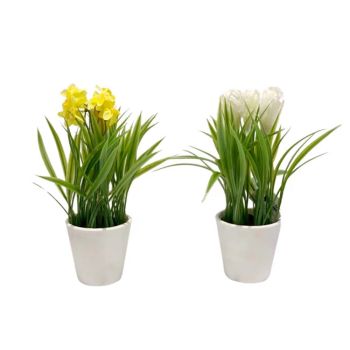 Set 2 Artificial Flower in Pot 23cm