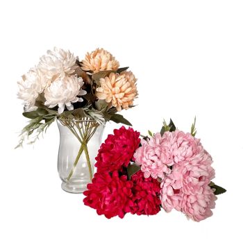 bulk 36 Artificial Chrysanthemum 7 Heads Assorted 10x31cm