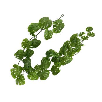 bulk 12 Artificial Green Monstera Garland 180x10cm